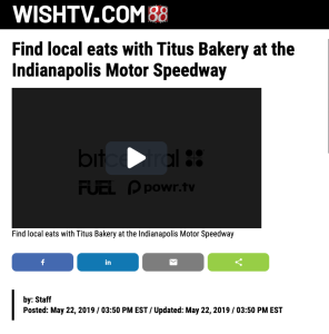 Find local eats with Titus Bakery at the Indianapolis Motor Speedway