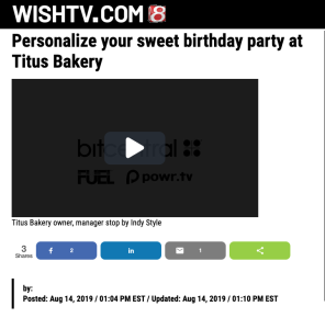 Personalize your sweet birthday party at Titus Bakery